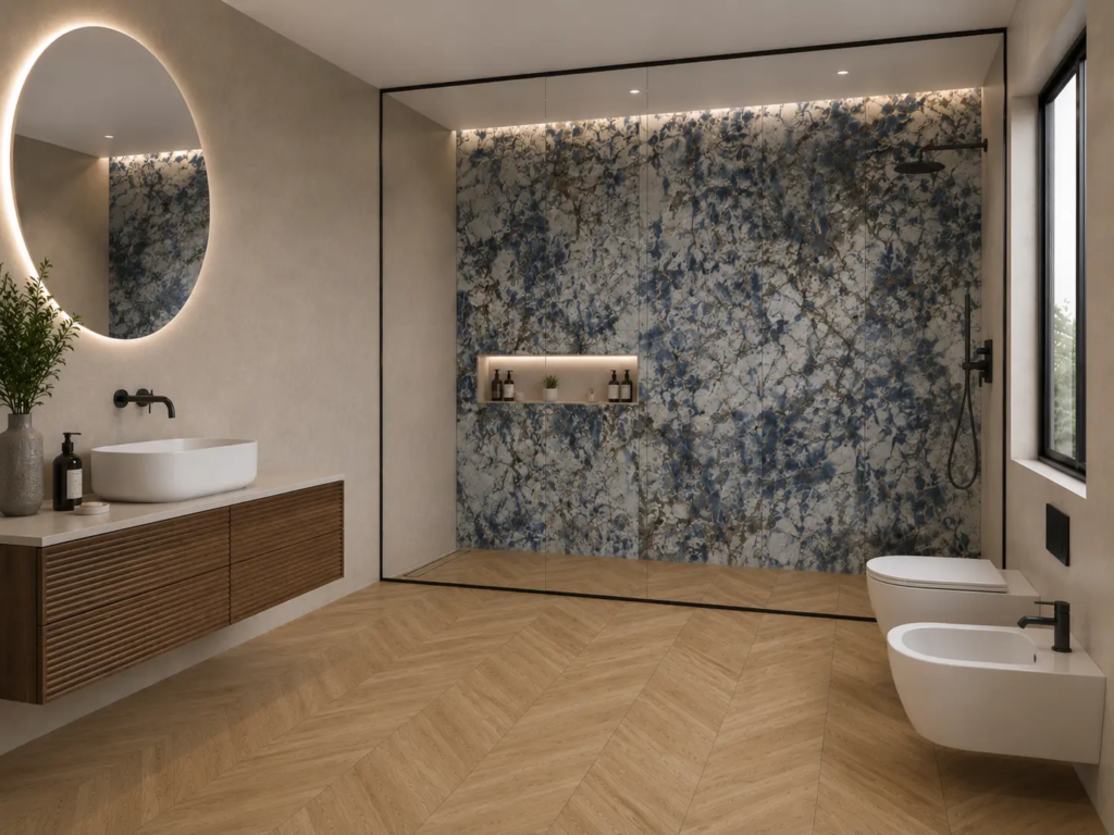 Kashmir Blue - Velcera Wood Brown
