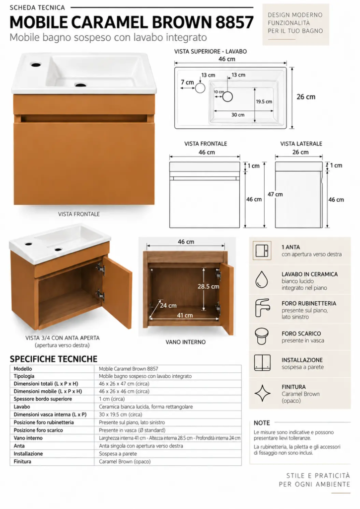 Scheda Tecnica Caramel Brown 8857